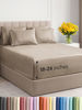 Picture of Extra Deep King Sheet Set - 6 Piece Breathable & Cooling Sheets - Hotel Luxury Bedding Set w/18-24 Inch Extra Deep Pockets - Easy Fit - Super Soft, Wrinkle Free & Comfy - Heathered Beige, King Size