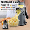 Picture of Zulay Rotary Cheese Grater 5 Blade Cheese Shredder - Manual Hand Crank Cheese Grater With Reinforced Suction & 5 Interchangeable Drums - Easy to Use Vegetable Chopper - Graphite Storm