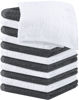 Picture of Utopia Towels Cotton Washcloths Set - 100% Ring Spun Cotton, Premium Quality Flannel Face Cloths, Highly Absorbent and Soft Feel Fingertip Towels (12 Pack, Grey, White)