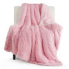 Picture of Bedsure Soft Pink Throw Blanket for Couch, Fluffy Fuzzy Pink Blankets & Throws for Sofa, Cozy Plush Sherpa Fleece Faux Fur Blanket, Pink Decor Christmas Blanket Pink Gifts for Women, Girls, 50x60