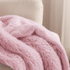 Picture of Bedsure Soft Pink Throw Blanket for Couch, Fluffy Fuzzy Pink Blankets & Throws for Sofa, Cozy Plush Sherpa Fleece Faux Fur Blanket, Pink Decor Christmas Blanket Pink Gifts for Women, Girls, 50x60