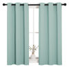 Picture of NICETOWN Aqua Blue Thermal Insulated Curtains Blackout Draperies, Window Treatment Solid Grommet Room Darkening Drape Panels for Bedroom (Set of 2, 34 by 45 inches Long)