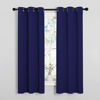 Picture of NICETOWN Blackout Draperies Curtains, All Season Thermal Insulated Solid Grommet Top Blackout Curtains/Drapes for Kid's Room (Royal Blue, 1 Pair, 34 x 63 inches)
