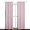 Picture of NICETOWN Blackout Draperies Curtains for Girls Room, Nursery Essential Thermal Insulated Grommet Top Blackout Panels (Lavender Pink, 1 Pair, 34 x 84 inches)