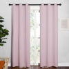 Picture of NICETOWN Blackout Draperies Curtains for Girls Room, Nursery Essential Thermal Insulated Grommet Top Blackout Panels (Lavender Pink, 1 Pair, 34 x 84 inches)
