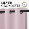 Picture of NICETOWN Blackout Draperies Curtains for Girls Room, Nursery Essential Thermal Insulated Grommet Top Blackout Panels (Lavender Pink, 1 Pair, 34 x 84 inches)