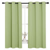 Picture of NICETOWN Nursery Essential Thermal Insulated Solid Grommet Top Blackout Curtains/Drapes for Son's Room (Sage Green, 1 Pair, 42 x 63 inches)