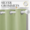 Picture of NICETOWN Nursery Essential Thermal Insulated Solid Grommet Top Blackout Curtains/Drapes for Son's Room (Sage Green, 1 Pair, 42 x 63 inches)