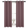 Picture of NICETOWN Bedroom Curtain Panels Blackout Draperies, 1 Pair, 29 by 45 inches, Dry Rose, Thermal Insulated Solid Grommet Blackout Curtains/Drapes