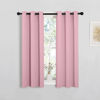 Picture of NICETOWN Bedroom Curtain Panels Blackout Draperies, Thermal Insulated Solid Grommet Blackout Curtains/Drapes (Crystal Pink, 1 Pair, 29 by 40-inch)
