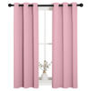 Picture of NICETOWN Bedroom Curtain Panels Blackout Draperies, Thermal Insulated Solid Grommet Blackout Curtains/Drapes (Crystal Pink, 1 Pair, 29 by 40-inch)