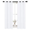 Picture of NICETOWN Draperies Curtains Panels, 2 Panels, 29 by 40, White, Blocking Out 50% Sunlight Window Treatment Curtains, Grommet Top Small Window Drapes for Bedroom