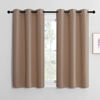 Picture of NICETOWN Cappuccino Small Window Kitchen Blackout Curtains, Thermal Insulated Solid Grommet Blackout Short Drapes for Bedroom (Set of 2, 42 by 48 Inch)