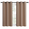 Picture of NICETOWN Cappuccino Small Window Kitchen Blackout Curtains, Thermal Insulated Solid Grommet Blackout Short Drapes for Bedroom (Set of 2, 42 by 48 Inch)