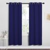 Picture of NICETOWN Blackout Draperies Curtains, All Season Thermal Insulated Solid Grommet Top Blackout Curtains/Drapes for Kid's Room (Royal Blue, 1 Pair, 34 x 72 inches)