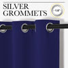 Picture of NICETOWN Blackout Draperies Curtains, All Season Thermal Insulated Solid Grommet Top Blackout Curtains/Drapes for Kid's Room (Royal Blue, 1 Pair, 34 x 72 inches)