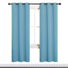Picture of NICETOWN Thermal Insulated Curtains Blackout Draperies, Window Treatment Solid Grommet Room Darkening Drape Panels for Bedroom (Teal Blue, Set of 2, 34 by 72 inches Long)