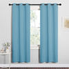 Picture of NICETOWN Thermal Insulated Curtains Blackout Draperies, Window Treatment Solid Grommet Room Darkening Drape Panels for Bedroom (Teal Blue, Set of 2, 34 by 72 inches Long)