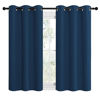 Picture of NICETOWN Moroccan Blue Room Darkening Curtains for Kitchen, Window Treatment Thermal Insulated Solid Grommet Room Darkening Curtains/Drapes for Bedroom (Set of 2, 42 inches Wide by 48 inches Long)
