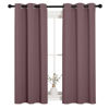 Picture of NICETOWN Window Curtain Panels, Dry Rose, 1 Pair, 34 by 54-inch, Thermal Insulated Solid Grommet Blackout Draperies/Drapes for Basement