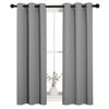 Picture of NICETOWN Silver Grey Blackout Curtain Panels for Bedroom, Thermal Insulated Grommet Top Blackout Draperies and Drapes (2 Panels, W29 x L45 inches)
