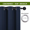 Picture of NICETOWN Blackout Draperies Curtains, All Season Thermal Insulated Solid Grommet Top Blackout Curtains/Drapes for Kid's Room (Navy, 1 Pair, 34 x 72 inches)