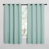 Picture of NICETOWN Bedroom Curtain Panels Blackout Draperies, Thermal Insulated Solid Grommet Blackout Curtains/Drapes (Aqua, One Pair, 55 by 68-inch)