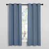 Picture of NICETOWN Kitchen Curtains Blackout Curtains & Drapes, Thermal Insulated Grommet Top Window Treatment Curtain Panels for Cupboard, Small Window (Stone Blue, 34" Wide x 63" Long, Set of 2)
