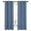Picture of NICETOWN Kitchen Curtains Blackout Curtains & Drapes, Thermal Insulated Grommet Top Window Treatment Curtain Panels for Cupboard, Small Window (Stone Blue, 34" Wide x 63" Long, Set of 2)