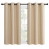 Picture of NICETOWN Room Darkening Draperies Window Curtain Panels, Thermal Insulated Grommet Room Darkening Curtains for Bedroom (Biscotti Beige, 2 Panels, W42 x L48 -inch)