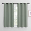 Picture of NICETOWN Greyish Green Room Darkening Curtains for Kitchen, Window Treatment Thermal Insulated Solid Grommet Room Darkening Curtains/Drapes for Bedroom (Set of 2, 42 inches Wide by 50 inches Long)