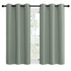 Picture of NICETOWN Greyish Green Room Darkening Curtains for Kitchen, Window Treatment Thermal Insulated Solid Grommet Room Darkening Curtains/Drapes for Bedroom (Set of 2, 42 inches Wide by 50 inches Long)