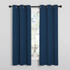 Picture of NICETOWN Bedroom Curtain Panels Blackout Draperies, Thermal Insulated Solid Grommet Blackout Curtains/Drapes (1 Pair, 34 by 63 inches, Moroccan Blue)