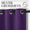 Picture of NICETOWN Thermal Curtains Insulated Blackout Draperies, Triple Weave Home Decoration Solid Ring Top Blackout Drape Panels for Bedroom (Set of 2, 34 x 63 Inch, Royal Purple)