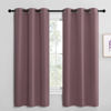 Picture of NICETOWN Dry Rose Room Darkening Curtains for Kitchen, Set of 2, 42 inches Wide by 68 inches Long, Window Treatment Thermal Insulated Solid Grommet Room Darkening Curtains/Drapes for Bedroom