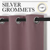 Picture of NICETOWN Dry Rose Room Darkening Curtains for Kitchen, Set of 2, 42 inches Wide by 68 inches Long, Window Treatment Thermal Insulated Solid Grommet Room Darkening Curtains/Drapes for Bedroom