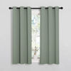 Picture of NICETOWN Window Curtain Panels, Thermal Insulated Solid Grommet Blackout Draperies/Drapes for Basement (Greyish Green, 1 Pair, 34 by 54-inch)
