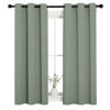 Picture of NICETOWN Window Curtain Panels, Thermal Insulated Solid Grommet Blackout Draperies/Drapes for Basement (Greyish Green, 1 Pair, 34 by 54-inch)