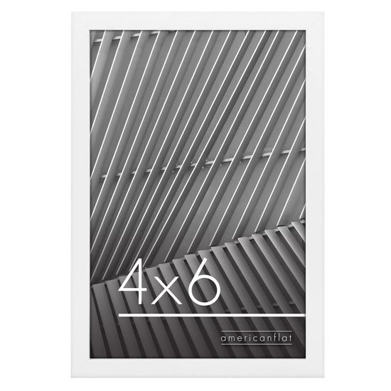 Picture of Americanflat 4x6 Picture Frame in White - Thin Border Photo Frame with Shatter-Resistant Glass, Hanging Hardware, and Built-in Easel for Horizontal or Vertical Display Formats for Wall or Tabletop