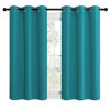 Picture of NICETOWN Room Darkening Curtains 48 inch Length 2 Panels, Thermal Insulated Grommet Blackout Curtains for Modern Casual Elegant Bedroom Kids Room Theme Decoration (Peacock Teal, 2 Pieces, W42)