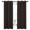 Picture of NICETOWN Blackout Curtain Panels for Bedroom Window, Triple Weave Microfiber Energy Saving Thermal Insulated Solid Grommet Blackout Draperies and Drapes (1 Pair, 34 inches by 63 Inch, Toffee Brown)