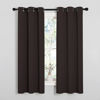 Picture of NICETOWN Blackout Curtain Panels for Bedroom Window, Triple Weave Microfiber Energy Saving Thermal Insulated Solid Grommet Blackout Draperies and Drapes (1 Pair, 34 inches by 63 Inch, Toffee Brown)