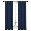 Picture of NICETOWN Blackout Draperies Curtains, Navy, 1 Pair, 29 x 40 Inch, All Season Thermal Insulated Solid Grommet Top Blackout Curtains/Drapes for Kid's Room