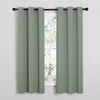 Picture of NICETOWN Bedroom Curtain Panels Blackout Draperies, Thermal Insulated Solid Grommet Blackout Curtains/Drapes (1 Pair, 34 by 63 inches, Greyish Green)