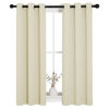 Picture of NICETOWN Room Darkening Curtain Panels for Living Room, Thermal Insulated Grommet Room Darkening Draperies/Drapes for Window (Beige, 2 Panels, W29 x L45 -Inch)