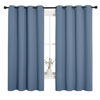 Picture of NICETOWN Blackout Curtains for Kitchen Window, Sound & Heat & Cold Reducing Curtains & Drapes for Kids Bedroom, Home Decoration Draperies (Stone Blue, 55" Wide x 68" Long, 2PCs)