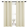Picture of NICETOWN Room Darkening Draperies Window Curtain Panels, Thermal Insulated Grommet Room Darkening Curtains for Bedroom (Beige, 2 Panels, W34 x L54 -inch)