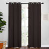 Picture of NICETOWN Thermal Curtains 84" Long, Energy Smart Thermal Insulated Solid Grommet Blackout Curtains/Drapes Window Panels (2 Panels, 34-inch x 84-inch, Toffee Brown)