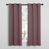 Picture of NICETOWN Bedroom Curtain Panels Blackout Draperies, 1 Pair, 34 by 63 inches, Dry Rose, Thermal Insulated Solid Grommet Blackout Curtains/Drapes