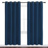 Picture of NICETOWN Moroccan Blue Blackout Curtains 78" Long for Office, 55" Wide, 2 Pieces, Dining Room, Guest Room, Sound Reducing Heat and Cold Block Curtain Panels for Modern Room Decorative
